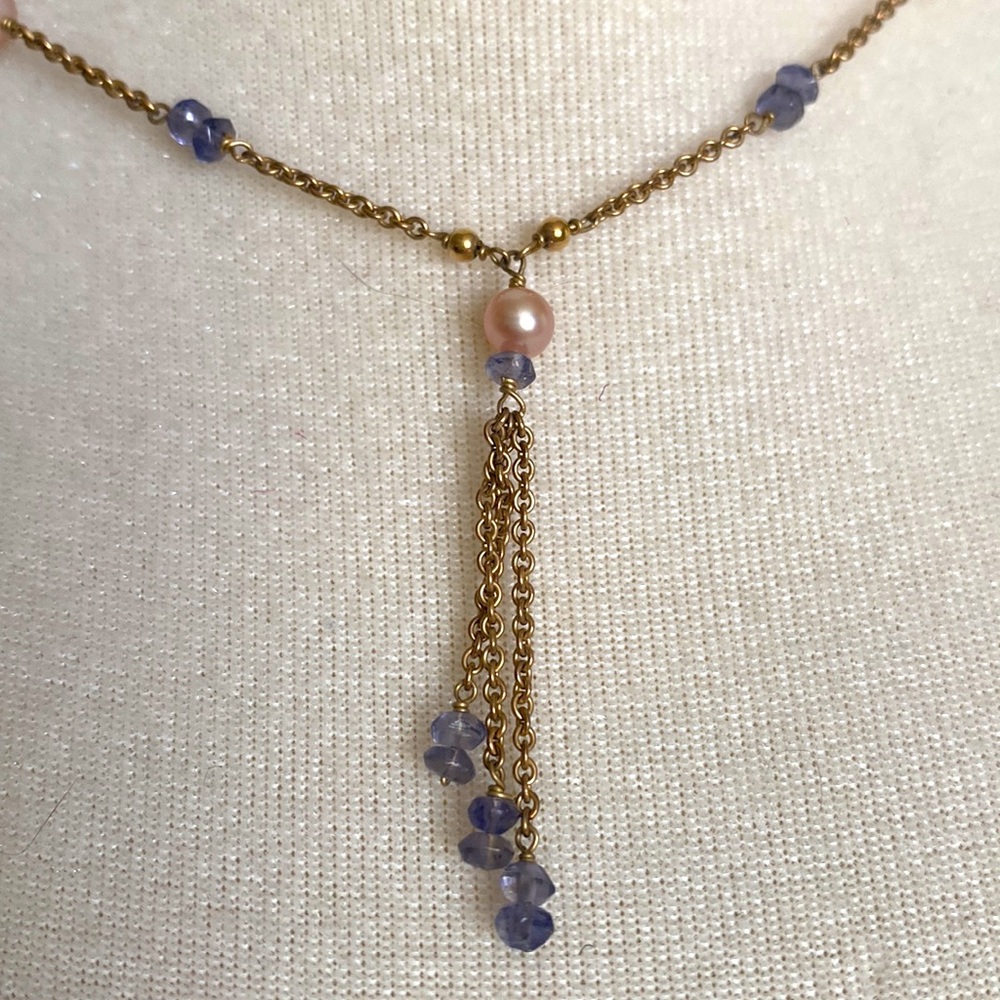 Charming 16” necklace pearls gold plated